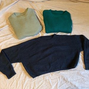 Bundle SHEIN Cropped Knit Sweatshirts